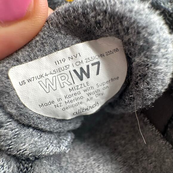 Allbirds wool tennie shoe gray women 7 - Picture 7 of 7